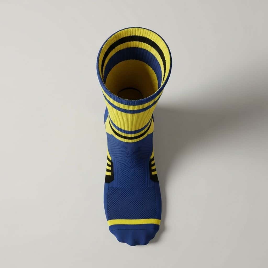 Custom basketball sock construction and design reference