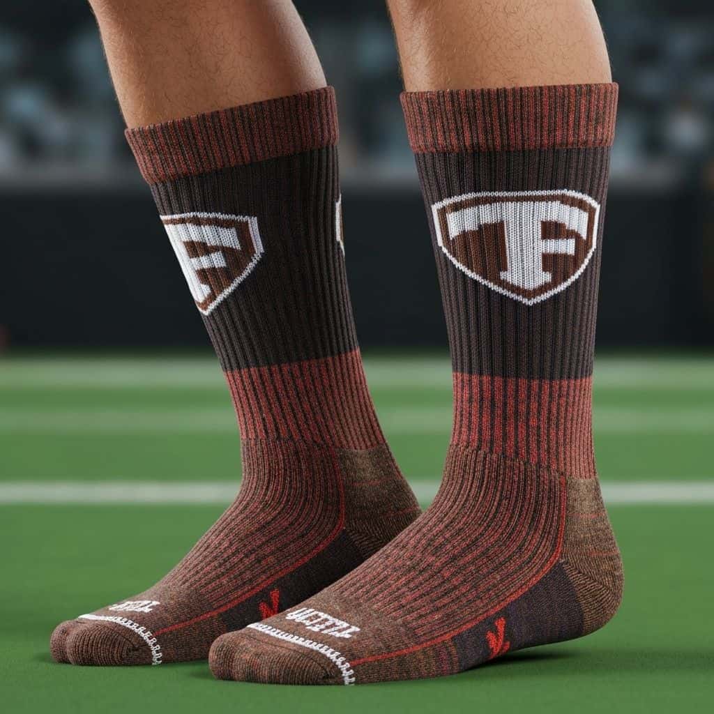 Custom football socks for branded wholesale programs