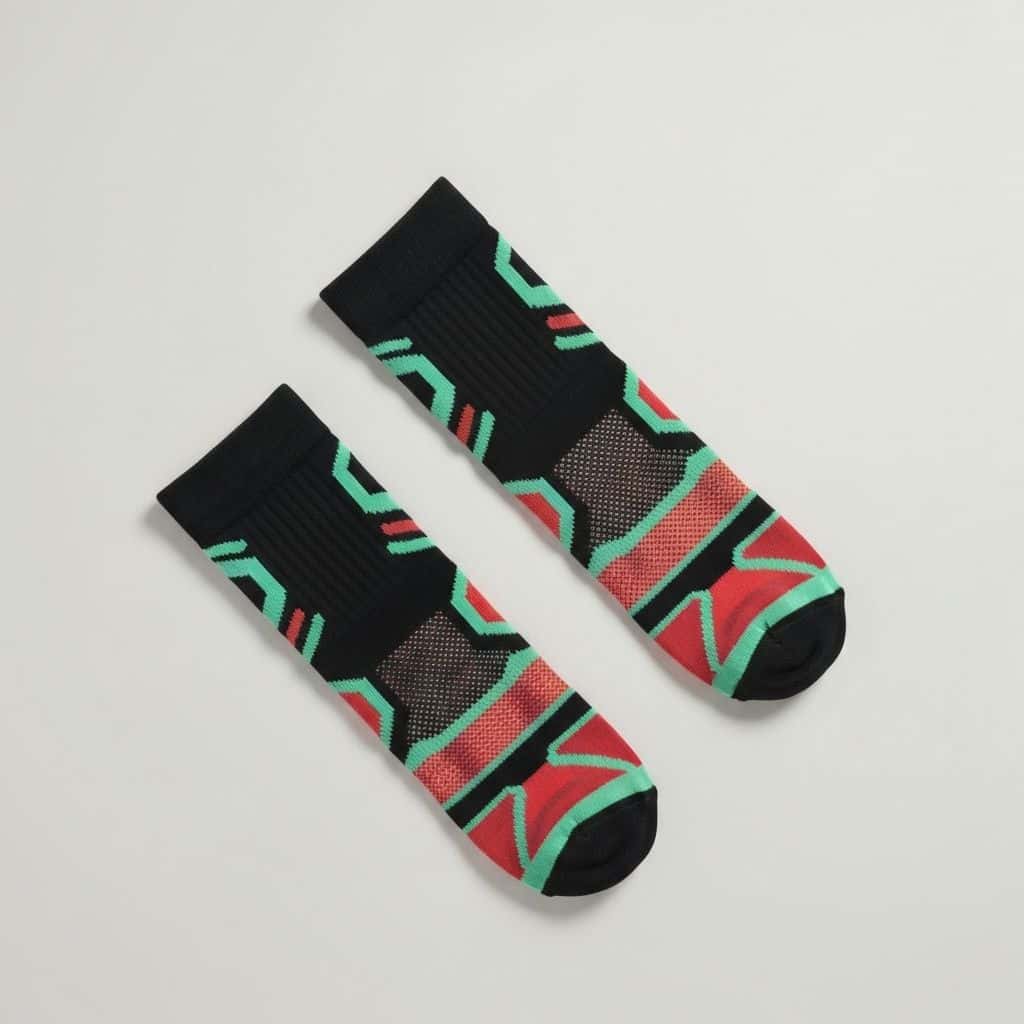 Custom running socks branding and customization detail