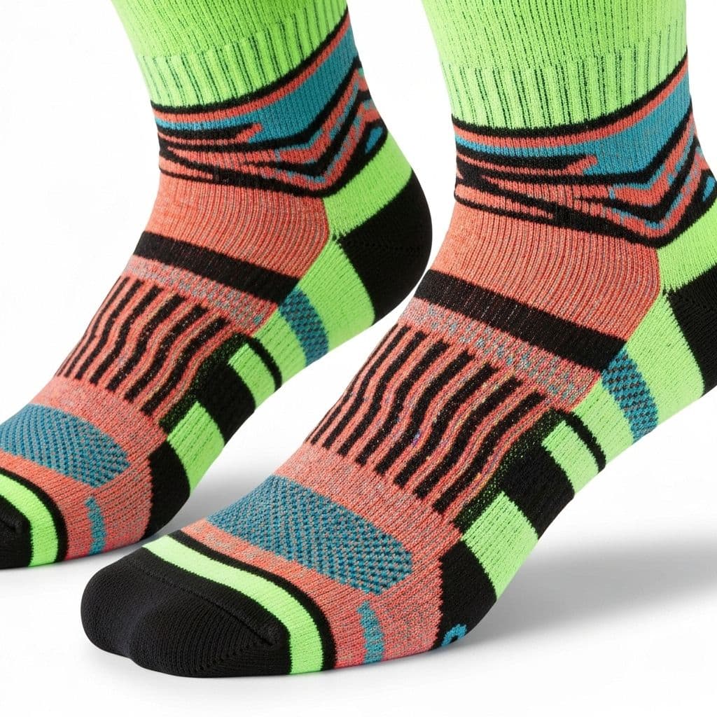 Custom hyrox socks branding and customization detail