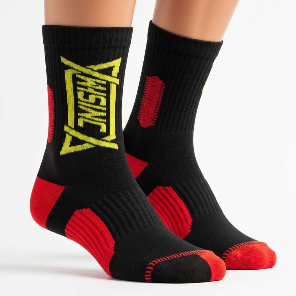 Custom boxing sock design detail