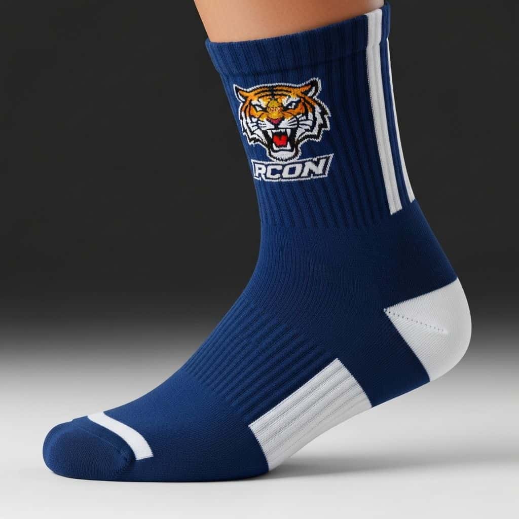 Custom cricket sock design detail