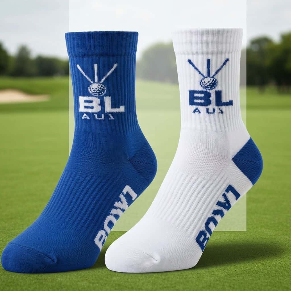 Custom golf sock design detail