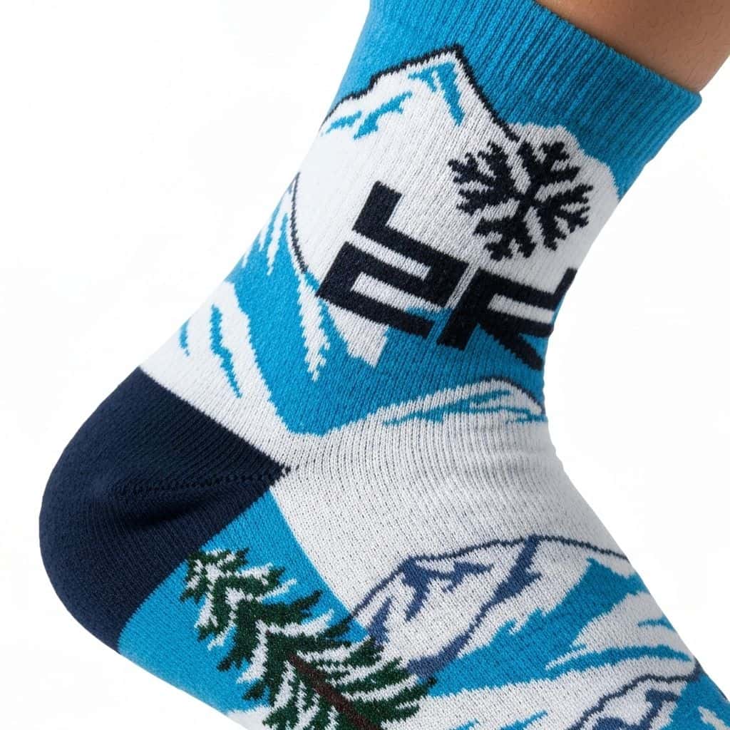 Custom skiing sock design detail