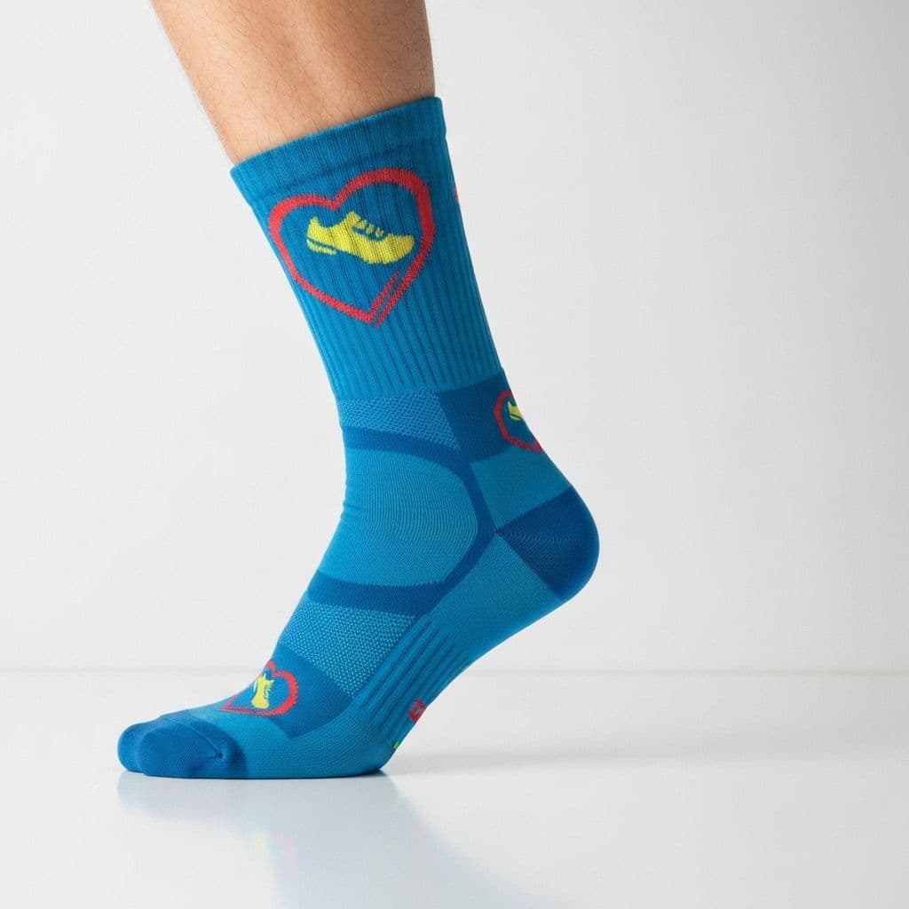 Custom triathlon sock construction and design reference