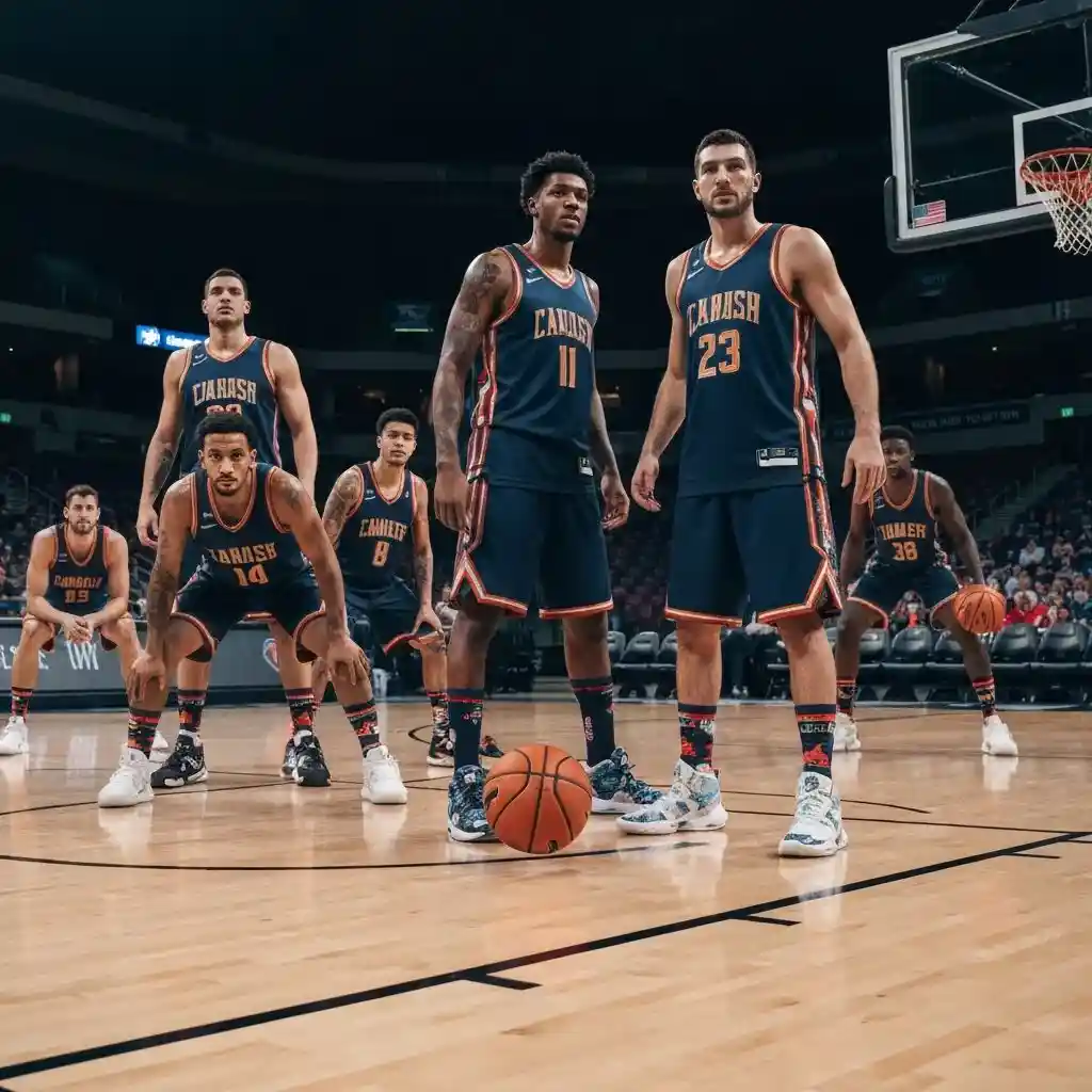 Sports teams wearing custom socks