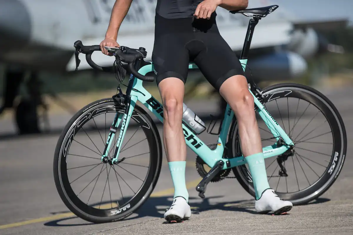 Long cycling sock styling with a road kit
