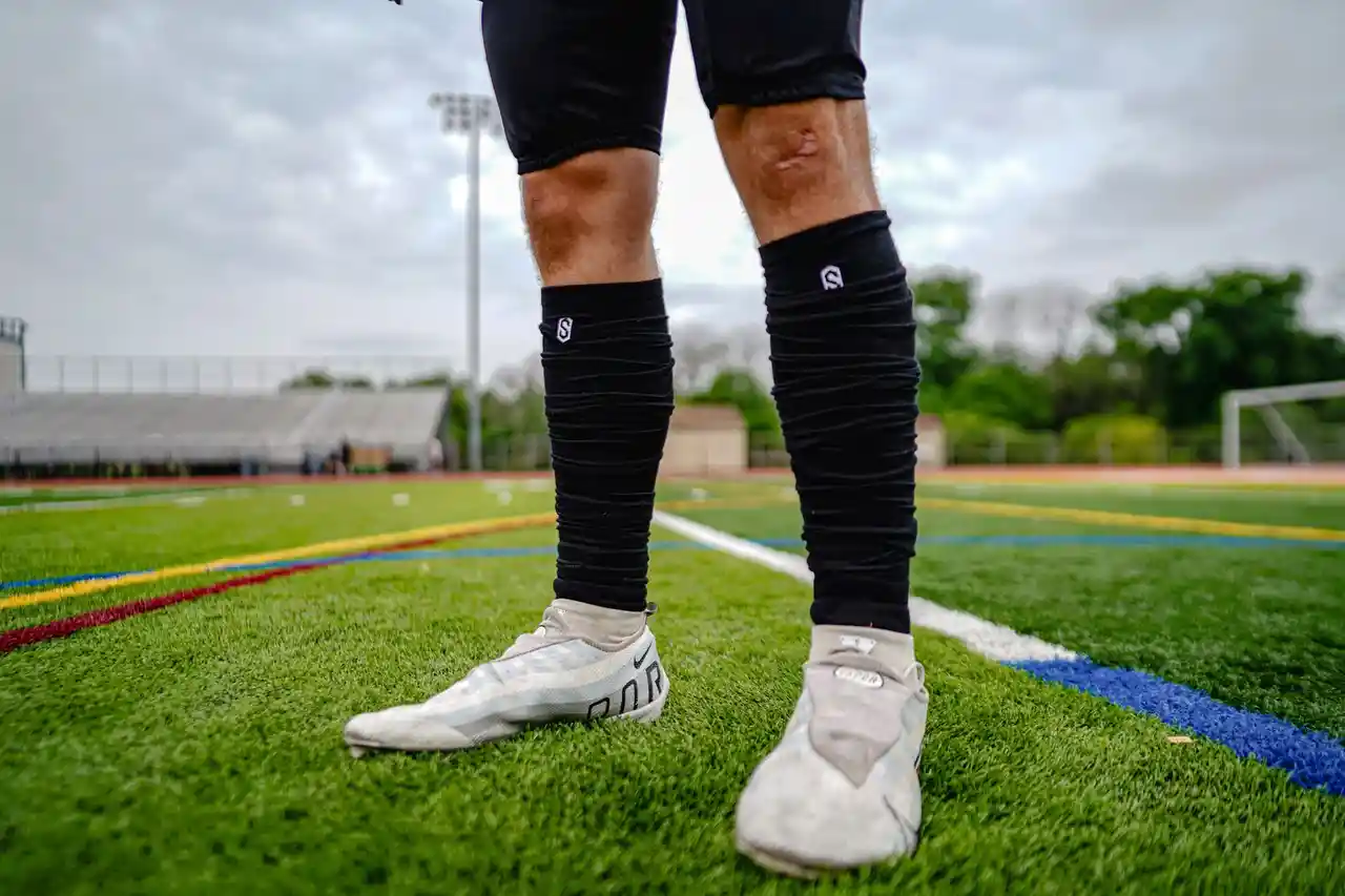 Colorful scrunch football socks