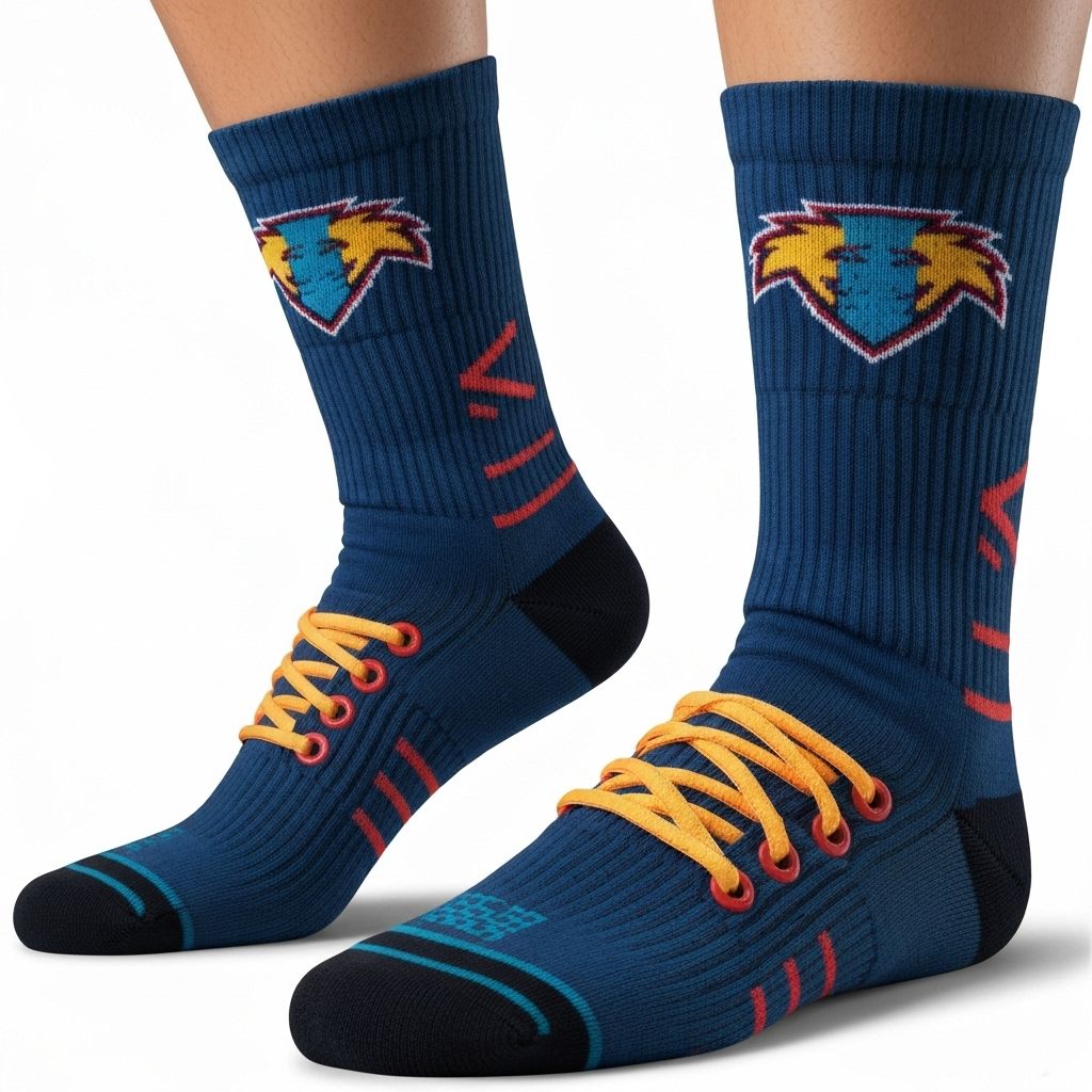 Professional custom Lacrosse team socks with logo and team colors
