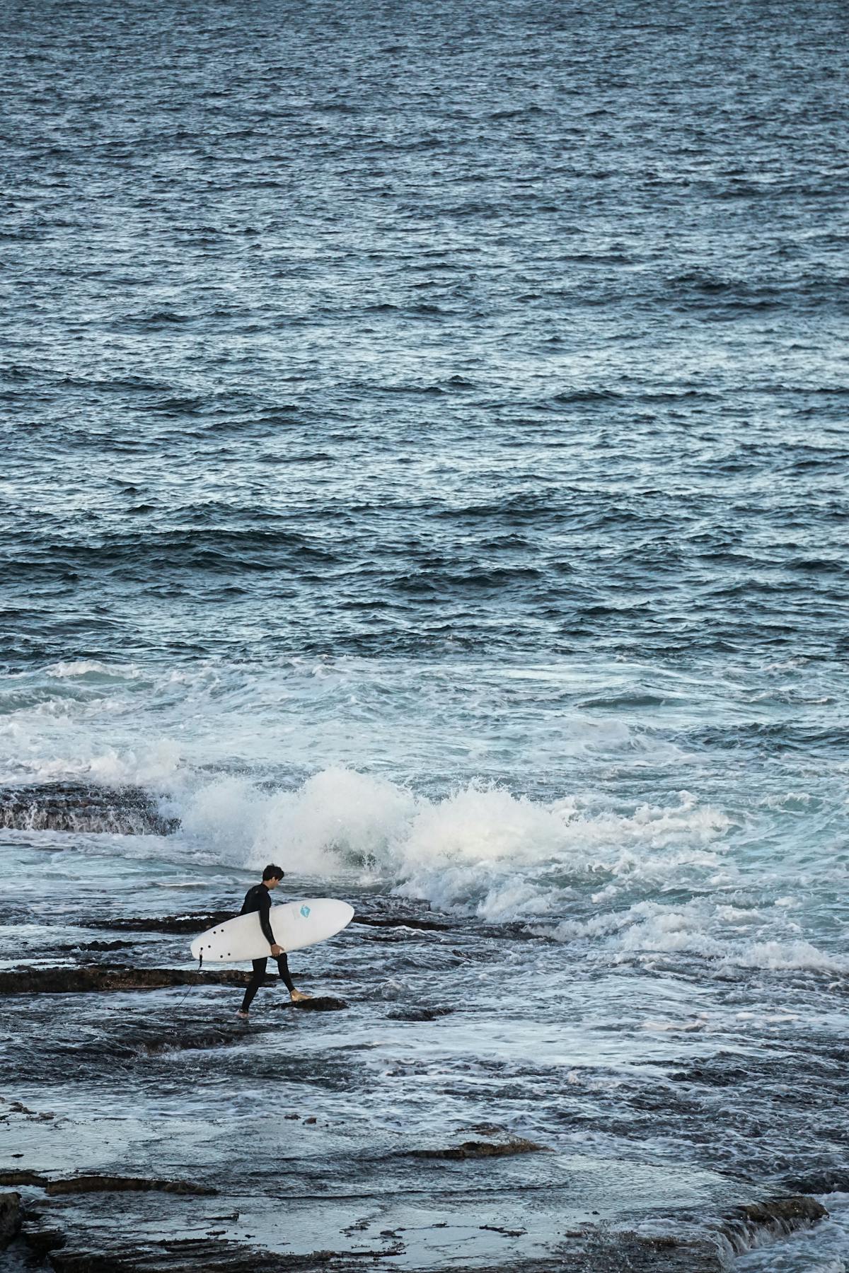 Custom surfing socks on an athlete